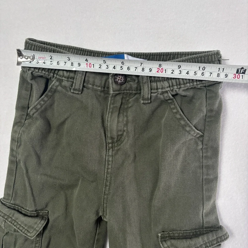 Old Navy Kids Size XS 5 Cargo Pants Green‎ Elastic Waist